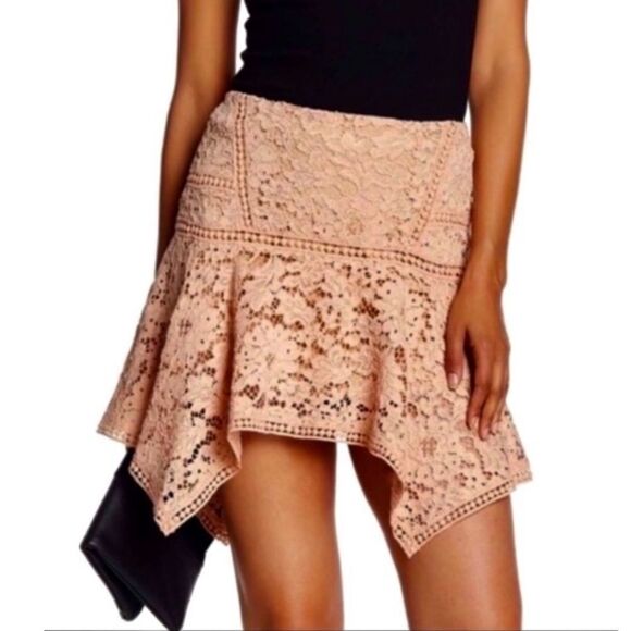 Veronica Beard Aura lace asymmetrical mini skirt, size 4 - Picture 1 of 14